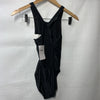 Nike Women's Logo Tape Fastback One Piece Swimsuit Black 30 Swimwear - NESS8370