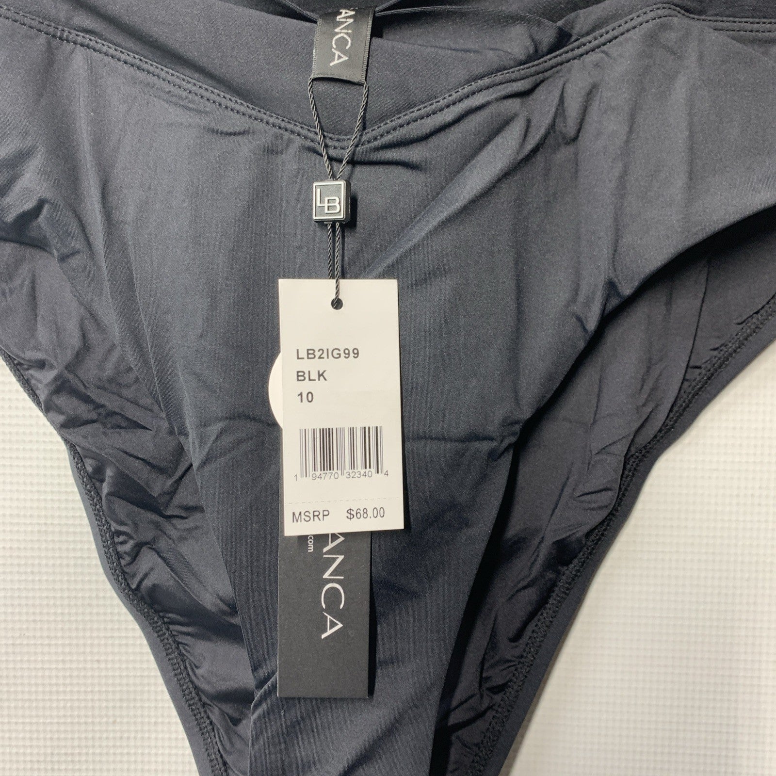 La Blanca Women's Black Island Goddess High Waist Bikini Bottoms LB2IG99 Size 10