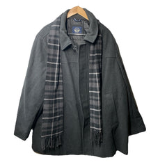 Dockers Men's Weston Wool Blend Coat Long Sleeve Size 2XL with Scarf, Pocket