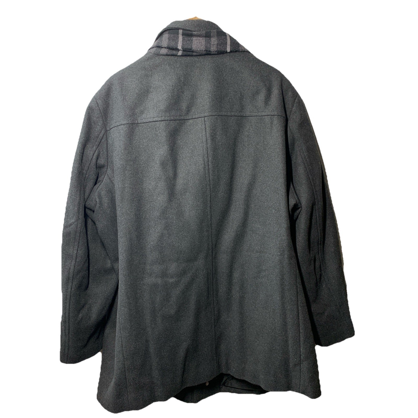 Dockers Men's Weston Wool Blend Coat Long Sleeve Size 2XL with Scarf, Pocket