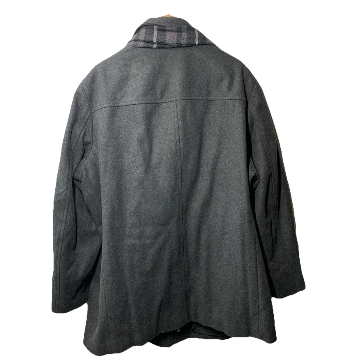 Dockers Men's Weston Wool Blend Coat Long Sleeve Size 2XL with Scarf, Pocket