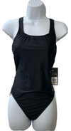 Speedo Womens Prolt Super Pro One Piece Swimsuit Solid Black Size 12/38 Swimwear