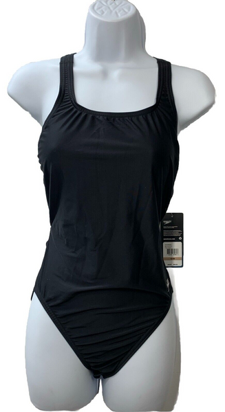 Speedo Womens Prolt Super Pro One Piece Swimsuit Solid Black Size 12/38 Swimwear