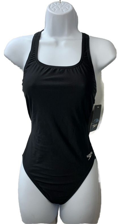 Speedo NWT Women's Swimsuit Athletic One Piece Pro lt Super Pro Black Size 10/36