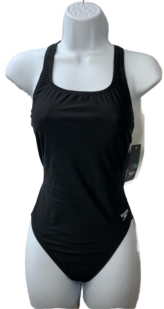 Speedo NWT Women's Swimsuit Athletic One Piece Pro lt Super Pro Black Size 10/36
