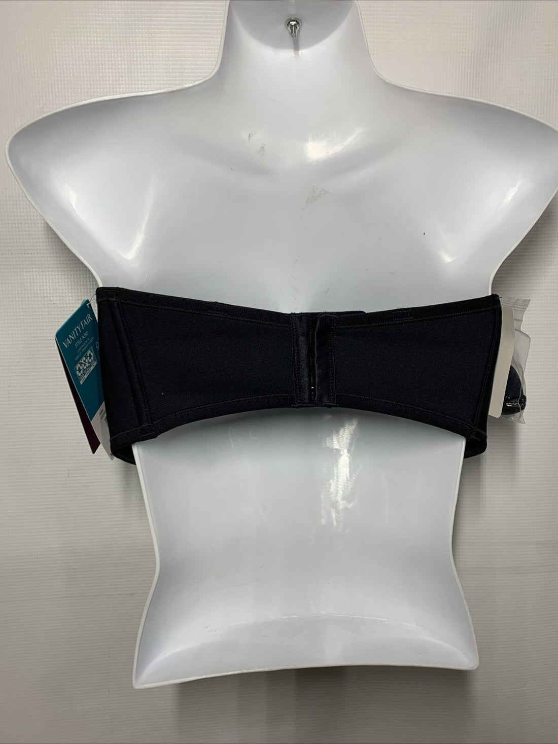 34DD Vanity Fair Beauty Back Strapless Bra 74380 Full Coverage Underwired Black
