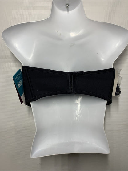 34DD Vanity Fair Beauty Back Strapless Bra 74380 Full Coverage Underwired Black
