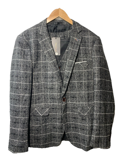 CloudStyle Plaid Men Tweed Blazer Vintage Checkered Prom Suit Size XL - 3 Piece