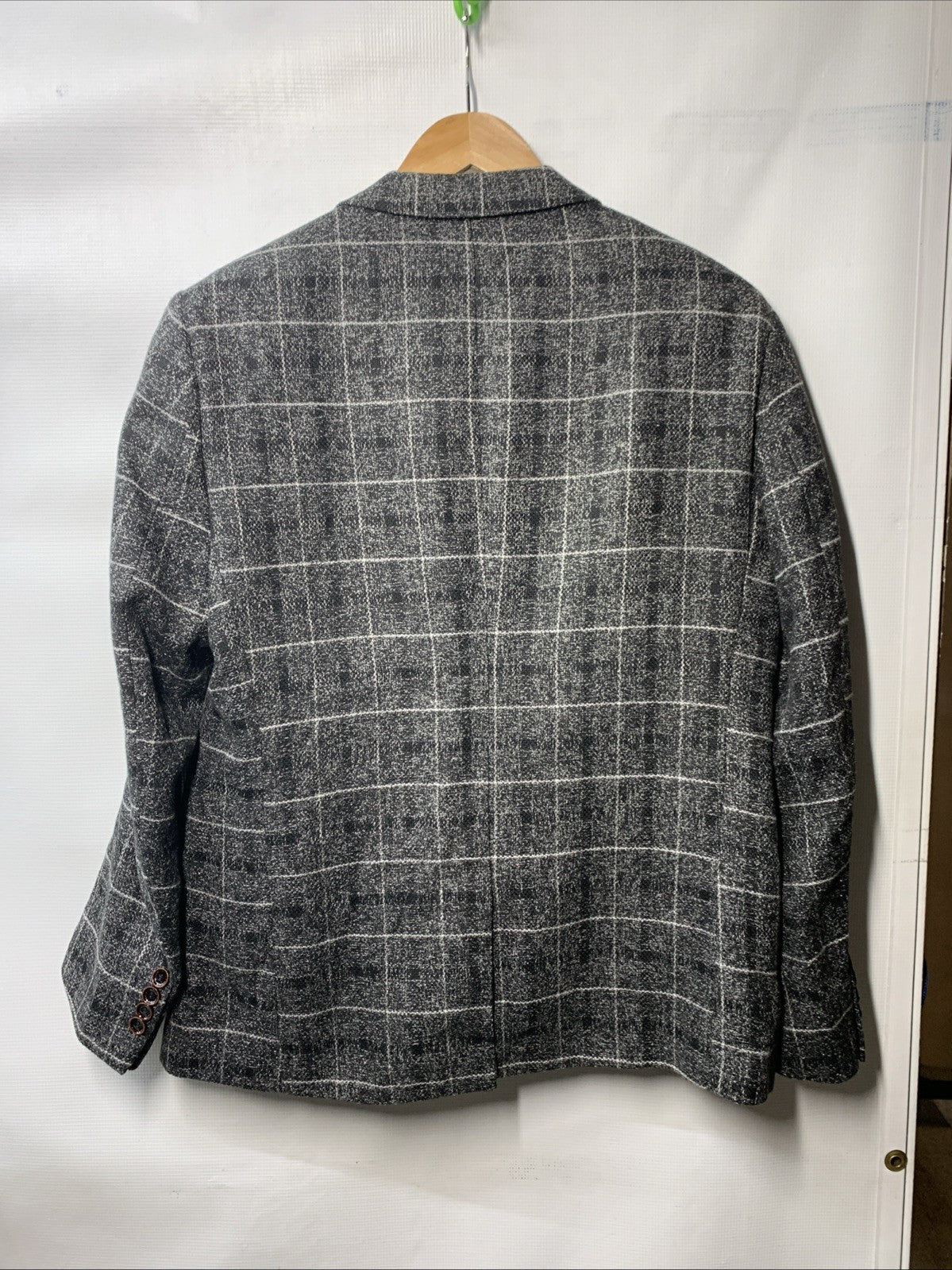 CloudStyle Plaid Men Tweed Blazer Vintage Checkered Prom Suit Size XL - 3 Piece