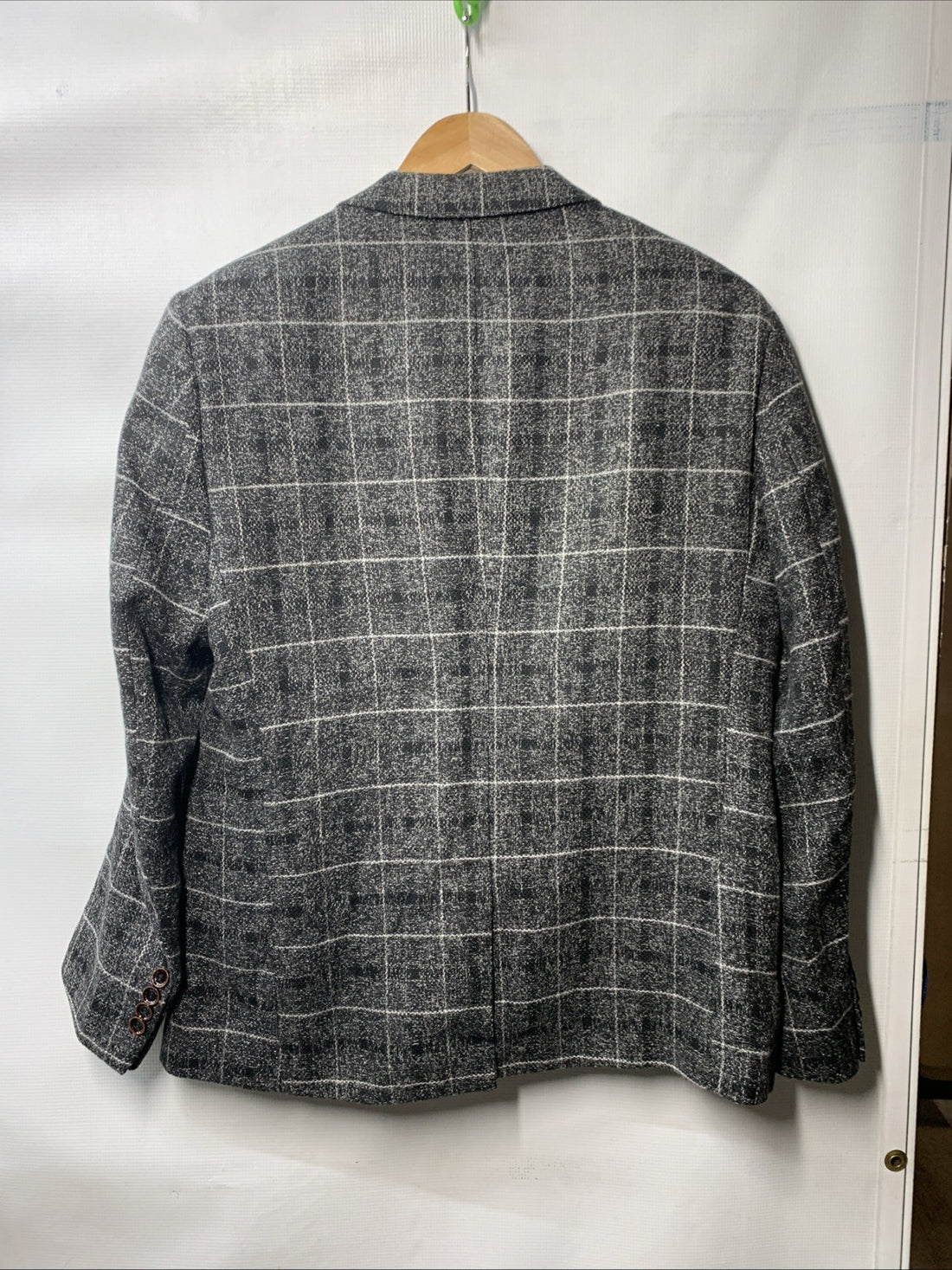 CloudStyle Plaid Men Tweed Blazer Vintage Checkered Prom Suit Size XL - 3 Piece