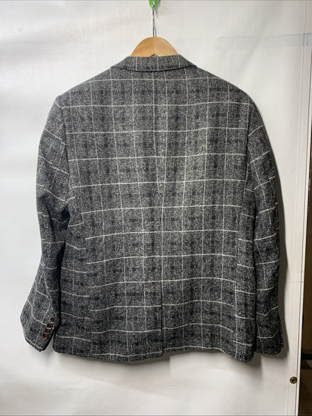 CloudStyle Plaid Men Tweed Blazer Vintage Checkered Prom Suit Size XL - 3 Piece