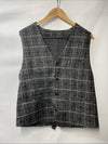 CloudStyle Plaid Men Tweed Blazer Vintage Checkered Prom Suit Size XL - 3 Piece