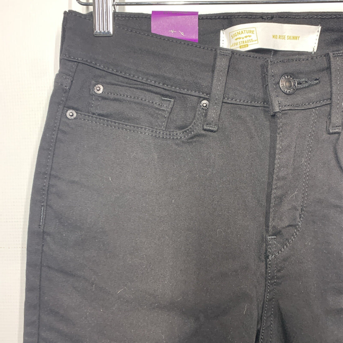 Signature Strauss & Co Gold Label Mid-Rise Skinny Jeans Size 4S 27x28 Long Pants