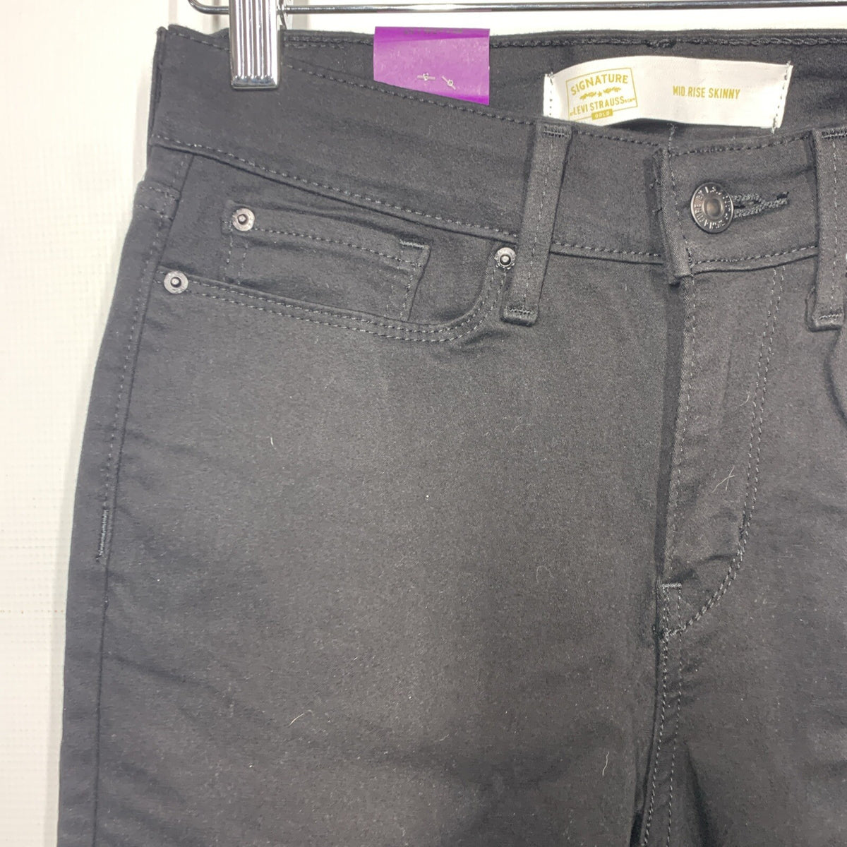 Signature Strauss & Co Gold Label Mid-Rise Skinny Jeans Size 4S 27x28 Long Pants
