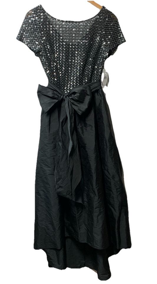 Adrianna Papell Women's Sequin High Low Taffeta Ball Gown Dress Formal Size 6