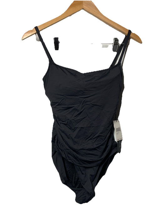 La Blanca Women's One Piece Swimsuit Island Goddess Shirred Side Bathing Size 8