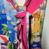 Becca Womens Positano One Piece Swimsuit With Plunge Neck, Reversible Size Large