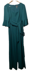 Adrianna Papell 3/4 Sleeve Bell Sleeve Tie Waist Straight Leg Jumpsuit Size 14