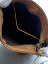 Vintage Leather Shoulder Bag Marbella Crossbody Handbag for Women - Brown Xs