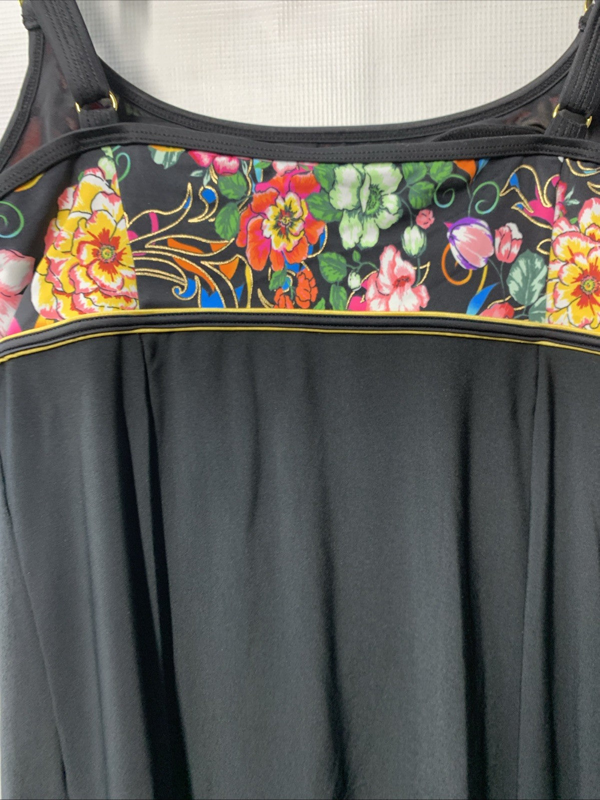 Great Lengths Women's Blossom Beach Empire Princess Seam Swim Dress Suit Size 14