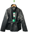 Kenneth Cole Women's Belted Jacket Size XL Long Sleeve Black 1888675 with Pocket
