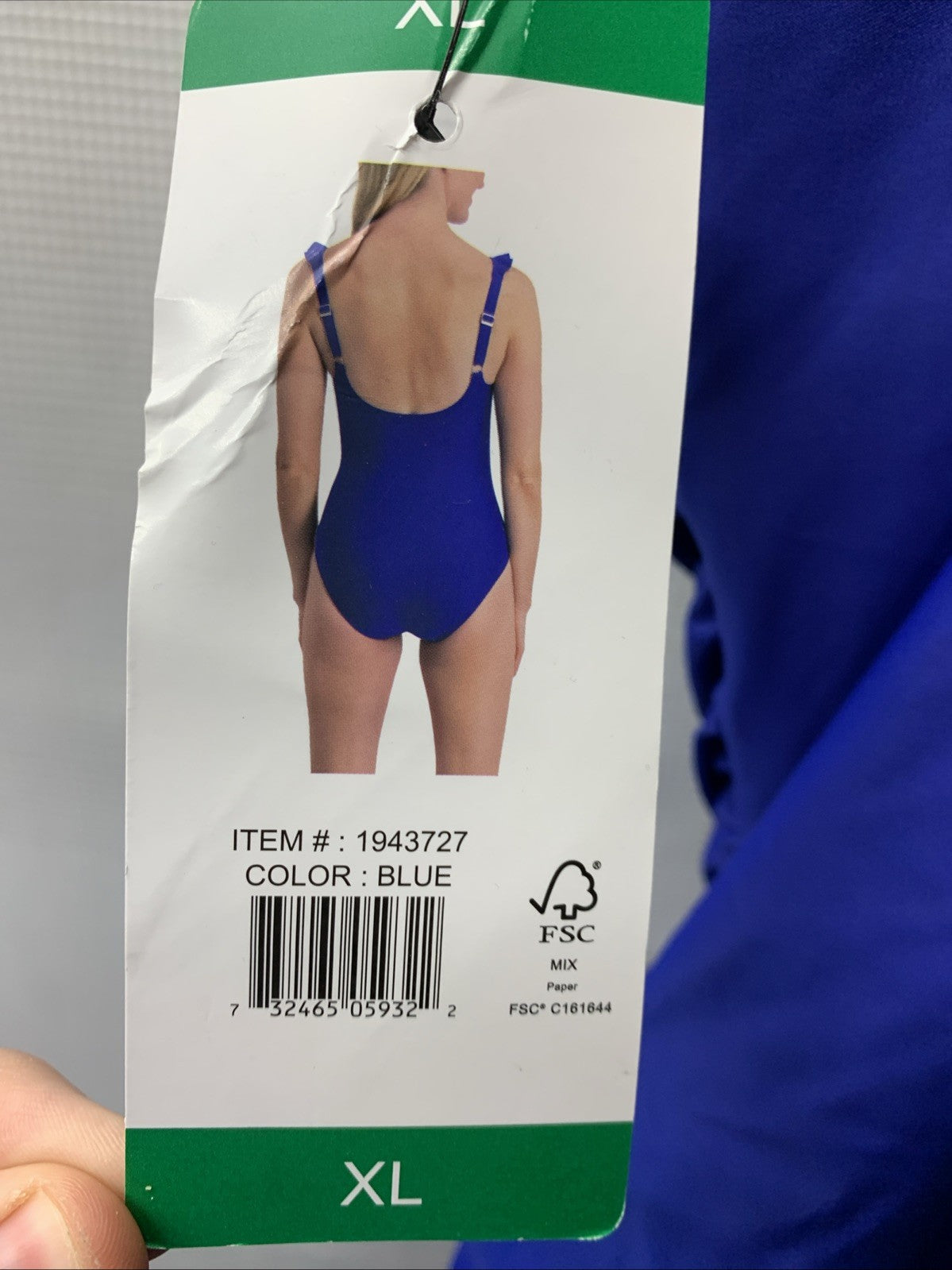 DKNY Ruffle Plunge Underwire Tummy Control One-Piece Swimsuit Size XL Swimwear