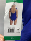DKNY Ruffle Plunge Underwire Tummy Control One-Piece Swimsuit Size XL Swimwear