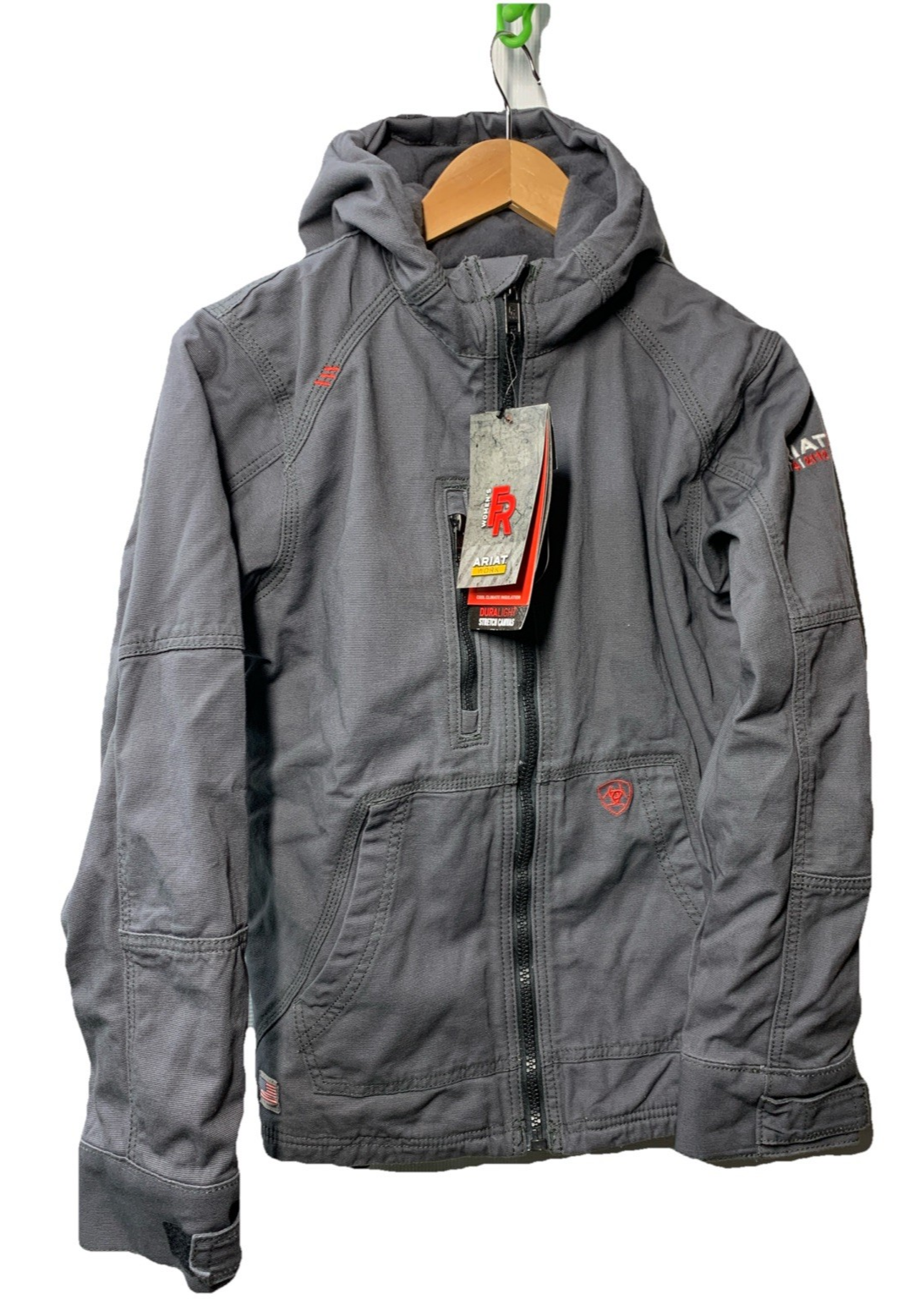 Ariat FR Duralight Cordura Stretch Field Jacket Iron Grey Long Sleeve Size Small