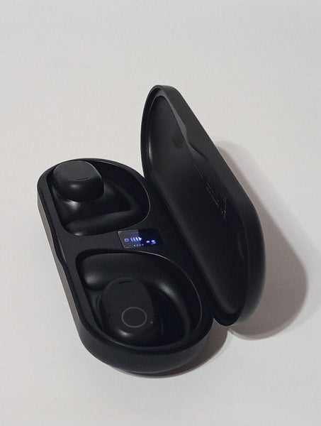 SP05 Open Ear Headphones Black Ultra Lightweight 16.2mm Trumpet Earbuds Earhooks