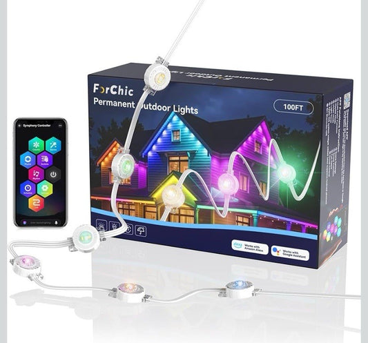 Permanent Outdoor Lights 111ft Christmas Lights RGB 24V 1.5A 33W with 72 Lights