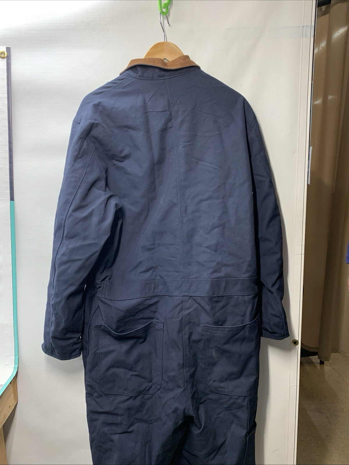 HISEA Men's Insulated Coveralls Loose Fit Canvas Jumpsuit Long Sleeve Size Large