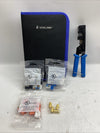90° Angled Speed Termination Tool w 15-Pack of 90° Angled CAT6/5e Keystone Jacks