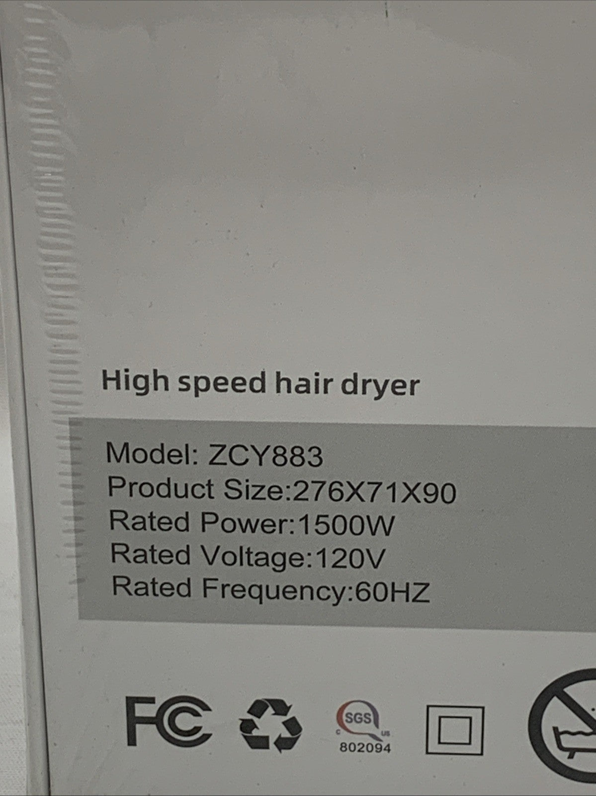 Cosy Companion ZCY883 1500W High Speed Ionic Hair Dryer Quick Dry and Low Noise