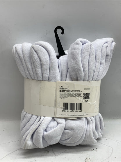 NIKE Dri-FIT Everyday Training 6-Pair Everyday Crew Socks Large (8-12) White