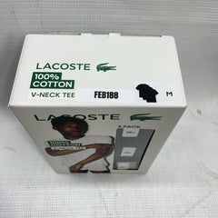 Lacoste Men's Essentials Regular V-Neck Tee 100% Cotton T-Shirt Medium - 3 Pack
