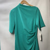 Maggy London Women's Side Pleat Dress Elbow Sleeves w/Asymmetric Neck Size 12