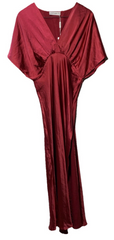 Petal & Pup Women's Ricki V-neck Maxi Wedding Cocktail Dress Short Sleeve Medium