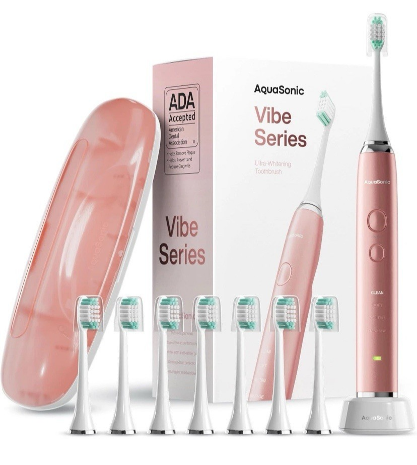Aquasonic Vibe Series Ultra-Whitening Electric Toothbrush w/Smart Timer 40k VPM