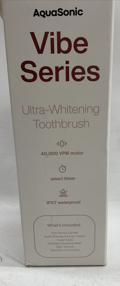 Aquasonic Vibe Series Ultra-Whitening Electric Toothbrush w/Smart Timer 40k VPM