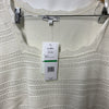 Sam Edelman Averie Square Ruffle Neck Sweater Short Sleeve Classic Size Large