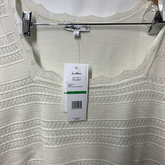 Sam Edelman Averie Square Ruffle Neck Sweater Short Sleeve Classic Size Large