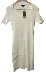 Hugo BOSS Women's Fesco Dress Short Sleeve Sweater Dress Casual Pull-on Size M