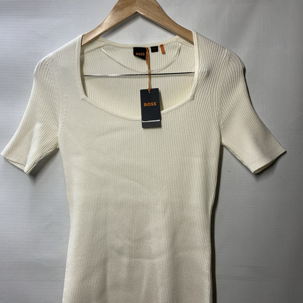 Hugo BOSS Women's Fesco Dress Short Sleeve Sweater Dress Casual Pull-on Size M