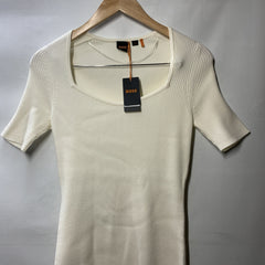 Hugo BOSS Women's Fesco Dress Short Sleeve Sweater Dress Casual Pull-on Size M