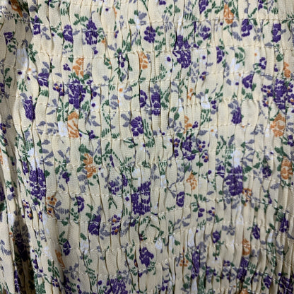 GRACE KARIN Summer Floral Boho Dress Square Neck Strapped Swing Size  Med Yellow