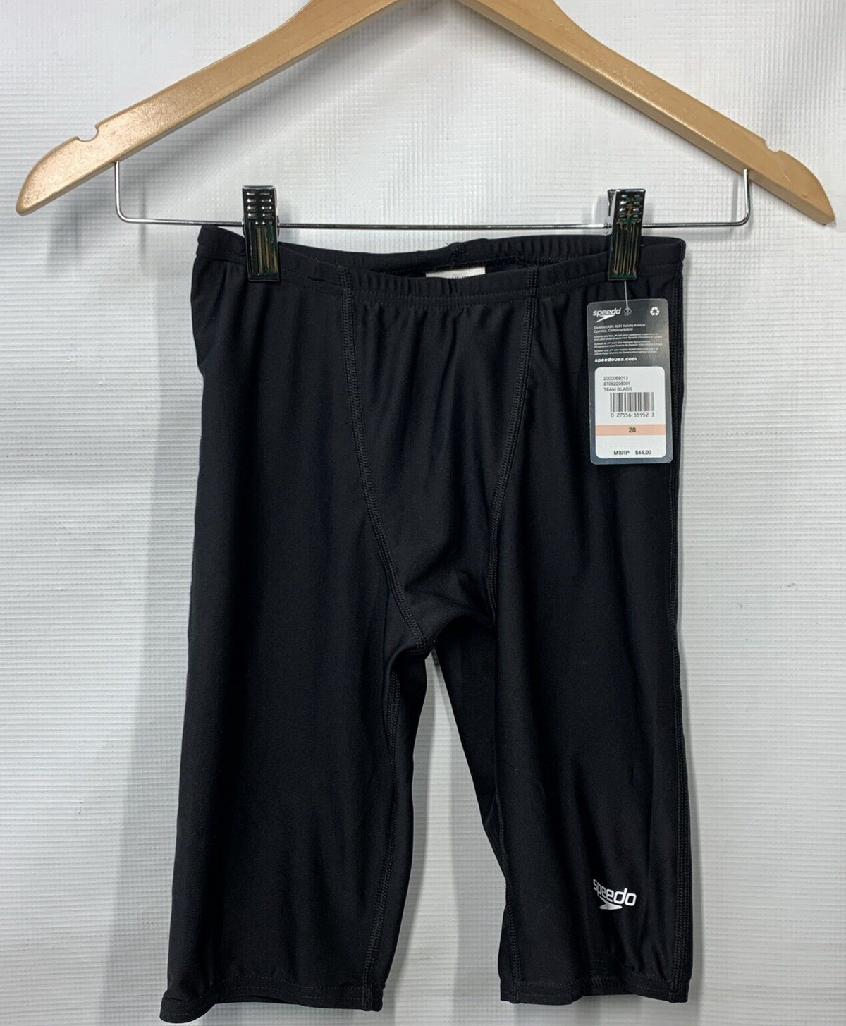 Speedo Men’s Black Jammer Swimsuit Short ProLT Size 28 Pull On Swimwear Bottom