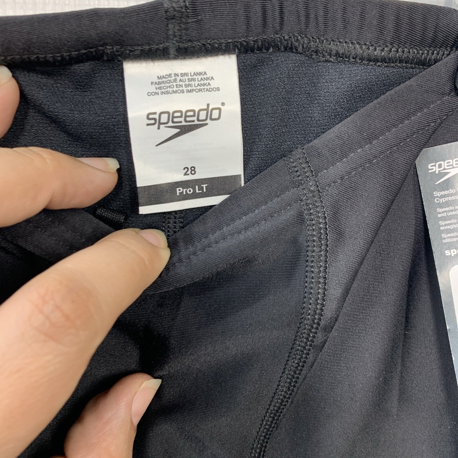Speedo Men’s Black Jammer Swimsuit Short ProLT Size 28 Pull On Swimwear Bottom