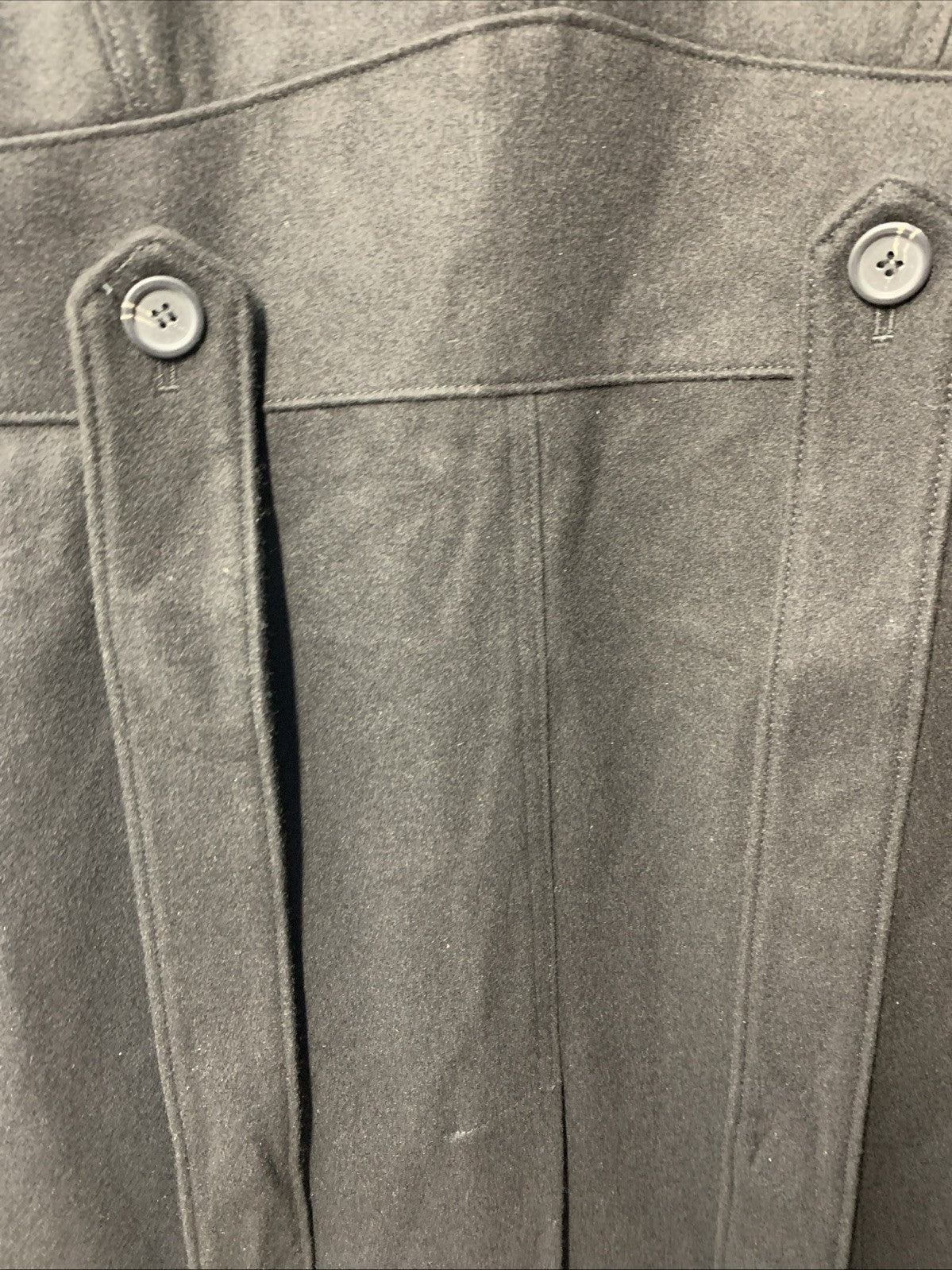 Kenneth Cole Women's Belted Military Coat Long Sleeve with Collar Black Small