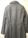 Kenneth Cole Women's Belted Military Coat Long Sleeve with Collar Black Small