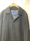 Cole Haan Men's Button Up Wool Plush Car Coat Collared Long Sleeve Size Large